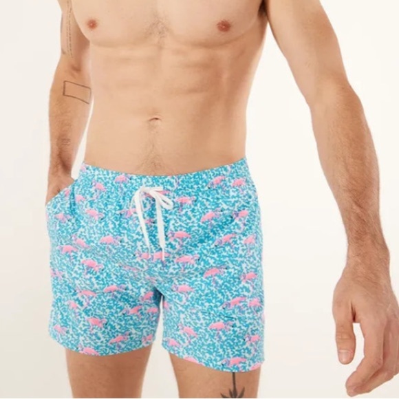 Chubbies The Domingos are for Flamingos pink turquoise trunks XS swim - Picture 4 of 8